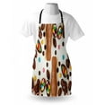 thumbnail image 4 of Easter Bunny Apron, Colorful Spring Holiday Ornaments Elements Chocolate Egg, Unisex Kitchen Bib with Adjustable Neck for Cooking Gardening, Adult Size, Pale Caramel Multicolor, by Ambesonne, 4 of 4