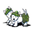 thumbnail image 2 of CafePress - Kiniart Westie Kilted Duo -  Round Wood Ornament 4", 2 of 2
