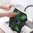 thumbnail image 6 of Sikiie Peacock Feathers Waffle Weave Kitchen Dish Cloth,Super Absorbent Kitchen Dish Towels 16*26 Inches for Dish Rags Washing Dishes, Drying Dishes, 6 of 7