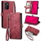 thumbnail image 1 of For HMD Skyline Case Zipper Wallet Geometry Lines Leather Phone Cover - Green, 1 of 5