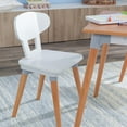 thumbnail image 4 of KidKraft 26196 Mid Century Kid Toddler Table and 4 Chair Set, Natural/White, 4 of 7