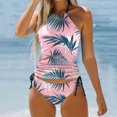 thumbnail image 2 of PMVFHDE Women's Tankini Swimsuits Backless Print Adjustable Strap Padded Plus Size For Beach Wear, 2 of 4