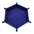 thumbnail image 1 of Dice Tray Folding Dice Rolling Tray with PU Outer Velvet Lining Holder Storage Box for Table Games Metal Dice, 1 of 9