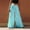 Blue, variant on Babysbule Womens Wide Leg Pants Fashion Women Loose Solid Color Casual Cotton Linen Trousers