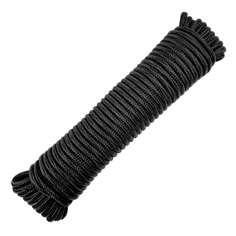 Hyper Tough Polypropylene Utility Rope 3/8 inch x 50 feet Black