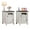 White, variant on T4TREAM Nightstand Set of 2 with Charging Station, Farmhouse 3-Tier 18" Rustic End Table with Barn Door for Living Room, Bedroom - White