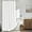 White, variant on 96" Long Scalloped Shower Curtain Linen Textured with 12 Metal Hooks Cute Extra Long Heavy Duty Washable Waterproof Cloth Shower Curtains with Black Border for Bathroom Hotel Bathtub,White
