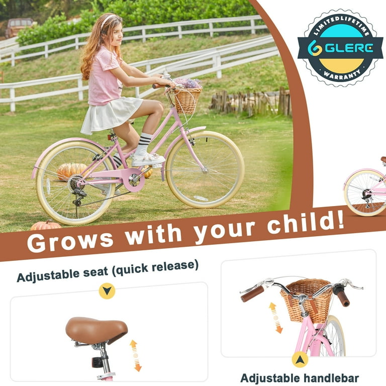 【Glerc】Missy女の子自転車 24インチ レトロシティーサイクル Glerc-Missy-24-inch-Girl-