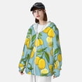 thumbnail image 4 of Picia Lemon Women's Men's UPF 50+ Sun Protection Hoodie Shirt Long Sleeve SPF Fishing Outdoor UV Hiking Lightweight Shirts-, 4 of 9
