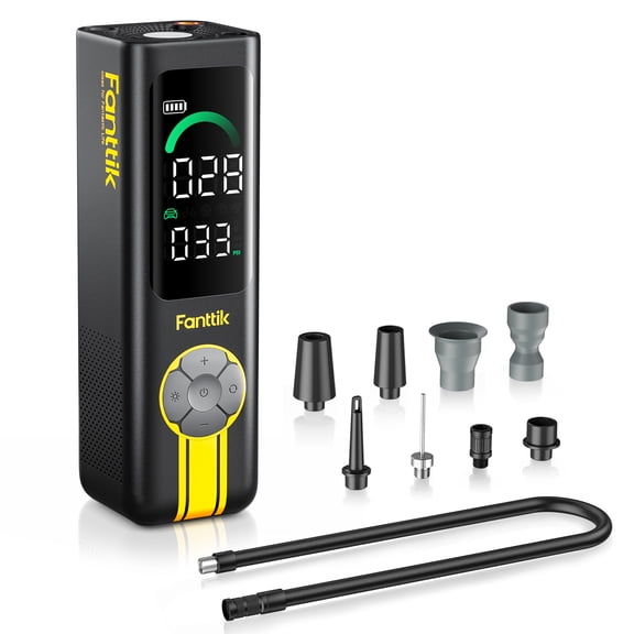 Fanttik X10 Cross Tire Inflator/Blower 2-in-1, Cordless Tire Inflator Portable Air Compressor, 150PSI Air Pump for cars and bikes, with Light and Power Bank, Deflate for Air Mattresses, Pool Floats