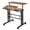 Brown, variant on VECELO Mobile Standing Desk, Height Adjustable Home Office Desk with 2 Modes, Tilt Tabletop and Flexible Wheels, Rolling Laptop Cart, Standing Desk, White