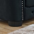 thumbnail image 6 of Aoowow Chesterfield Sofa Set, 6 Seater Velvet Tufted Couch, Deep Cushions, Nailhead Trim, Black, 6 of 6