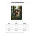 thumbnail image 5 of Hirioo Jungle Hat Bear for Flannel Blanket, Cozy and Warm Throw for Bed or Couch ,Perfect for All Seasons-40"x30", 5 of 6