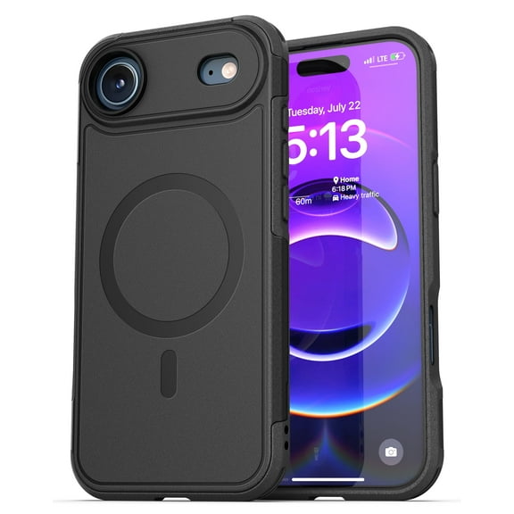 Encased for iPhone Air Dual-Layer Case (Challenger Series) - Heavy Duty Protective Case - Compatible with MagSafe (Black)
