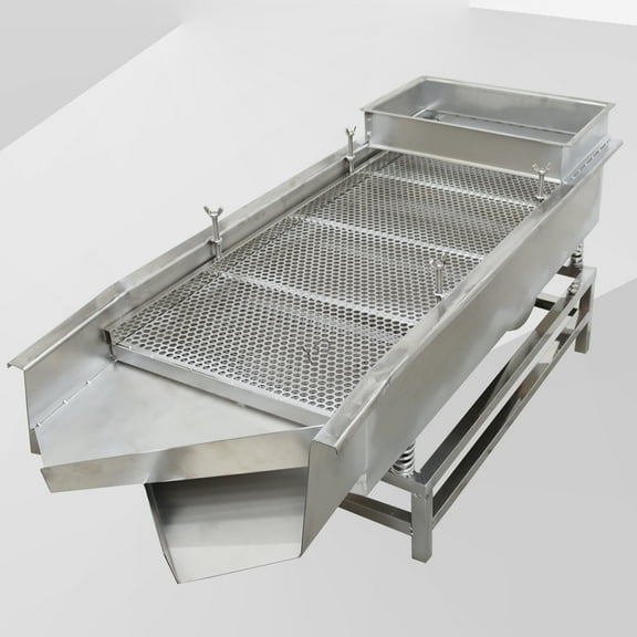 Linear Vibrating Screen Double-Motor Double-Layer Screens All Stainless Steel 110V