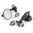 thumbnail image 3 of 2pcs 22mm 7/8in Fin de Guidon Rétroviseurs Ronds avec Clignotants LED Universel pour Moto, 3 of 8