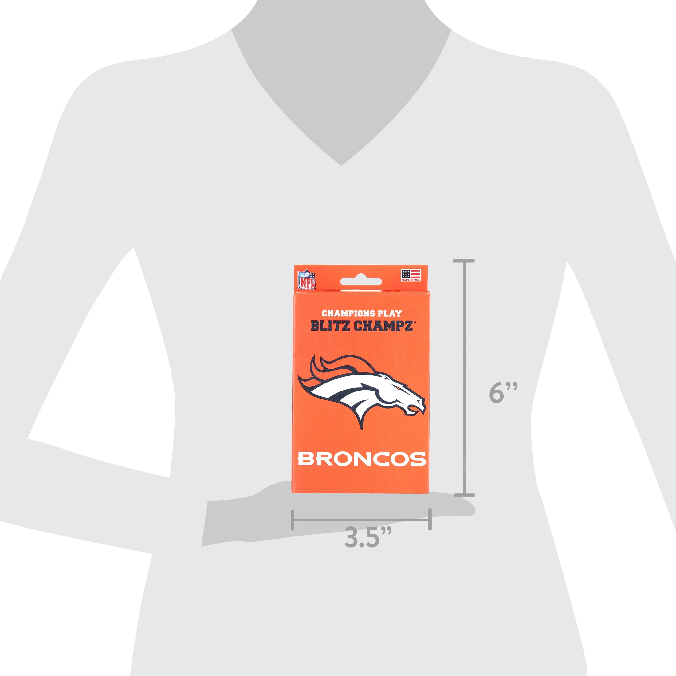 Blitz Champz Denver Broncos Card Game, Family Game for Adults & Kids, Easy-To-Learn Party Game