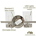 thumbnail image 4 of Hamilton Hills Double Sconce Polished Nickel LED Candle Light Fixture | Glass Surrounded | Vanity, Bedroom, or Bathroom | Interior Lighting, 4 of 7