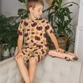thumbnail image 4 of Balery Thanksgiving Turkey and Pumpkin Conjunto de Pijama Infantil de Manga Corta con Estampado – Ropa de Dormir de Algodón Suave-4X-Large, 4 of 6