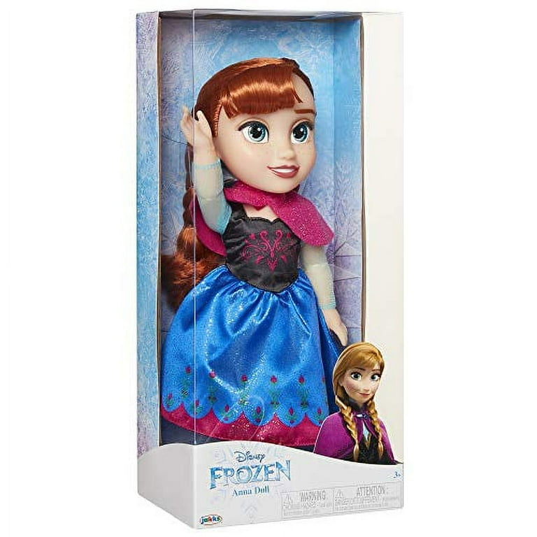 Disney Frozen Anna Toddler Doll with Movie Inspired Blue Pink