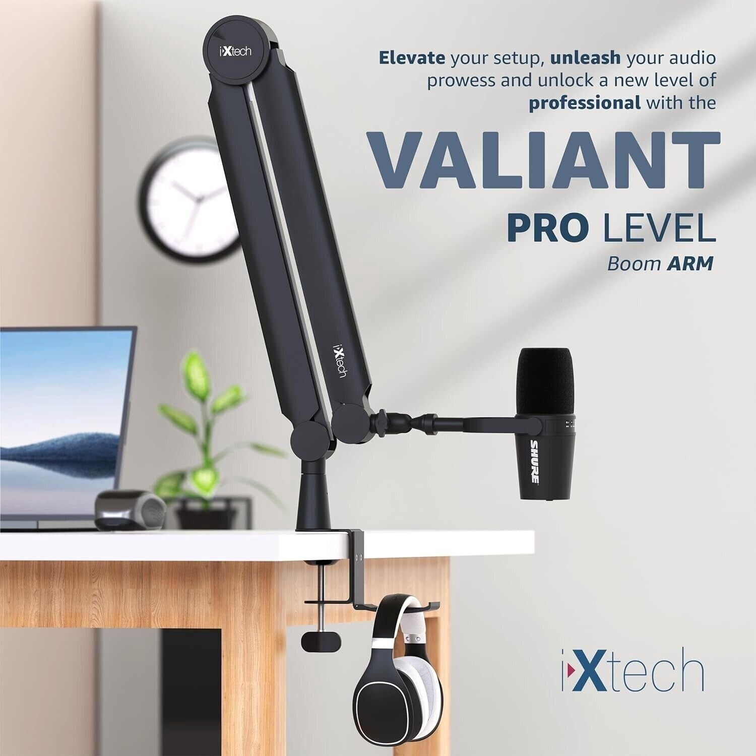 IXTECH Mic Arm Boom Arm 360° Rotatable Microphone Boom Arm Mic Boom Arm VAILANT