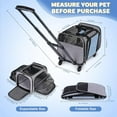 thumbnail image 4 of Pet Carrier with Wheels for Cat and Small Dogs: Expandable Airline Approved Rolling Cat Carrier - Cat Carrier Soft for Pets Under 25lbs Travel Plane Trip, 4 of 18