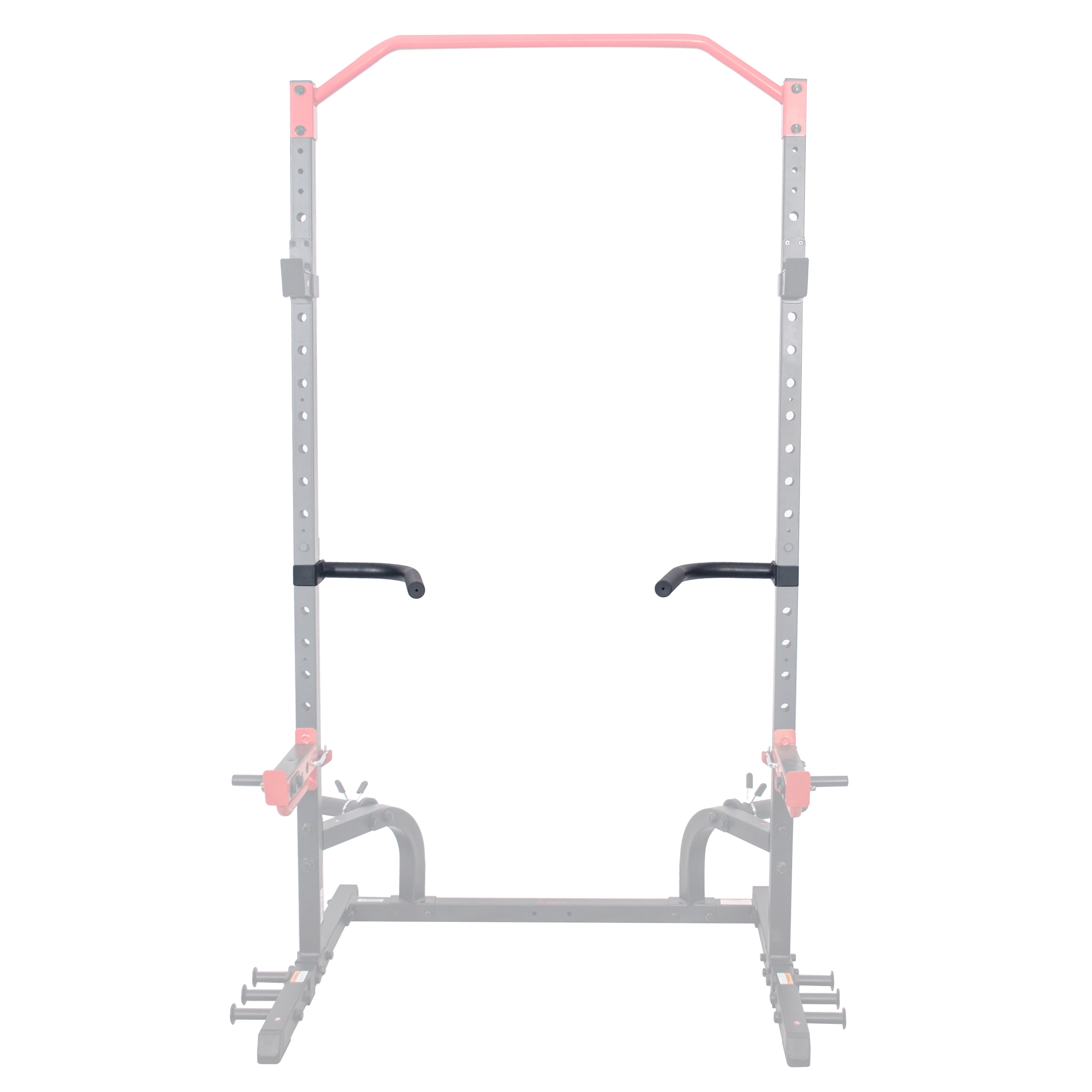 Sunny Health & Fitness Dip Bar Exercise Machine Attachment for Power Racks and Cages Knurled Grip, Push Up, Cage Attachment, Gym Set, SF-XFA002
