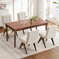 thumbnail image 6 of Kidol & Shellder Modern Upholstered Dining Chairs Set of 2 Tufted Armless Kitchen Chairs with Linen Fabric & Wooden Legs,Beige, 6 of 9