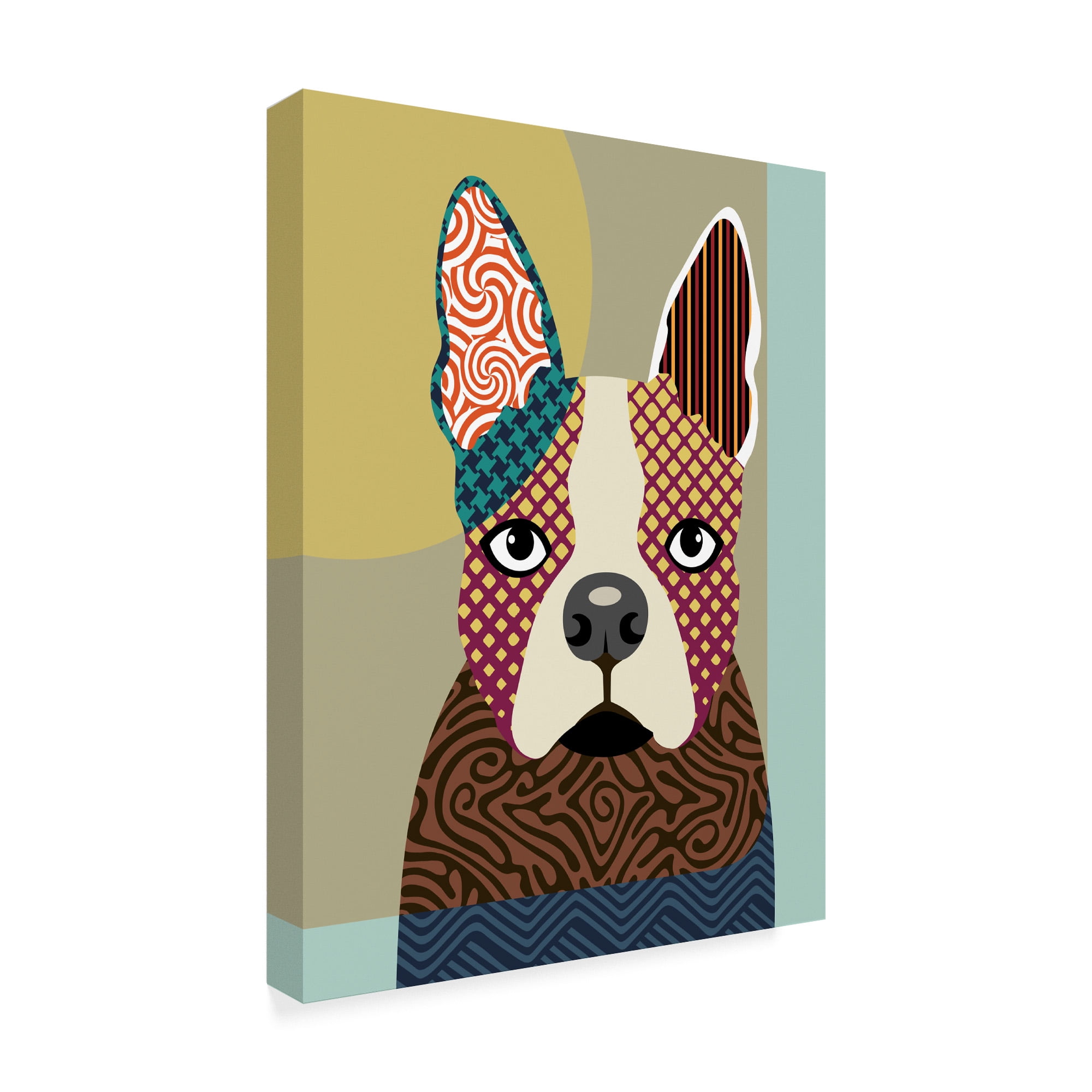 Trademark Fine Art 'Boston Terrier' Canvas Art by Lanre Adefioye