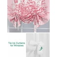 thumbnail image 3 of Eucalyptus Pink Tie Up Curtains for Windows 63 Inch Length Balloon Curtains Kitchen Adjustable Balloon Window Shade Stripes Bottle Flower Cactus Plant Tie Up Valance Bathroom Curtain Window 52"x63", 3 of 6