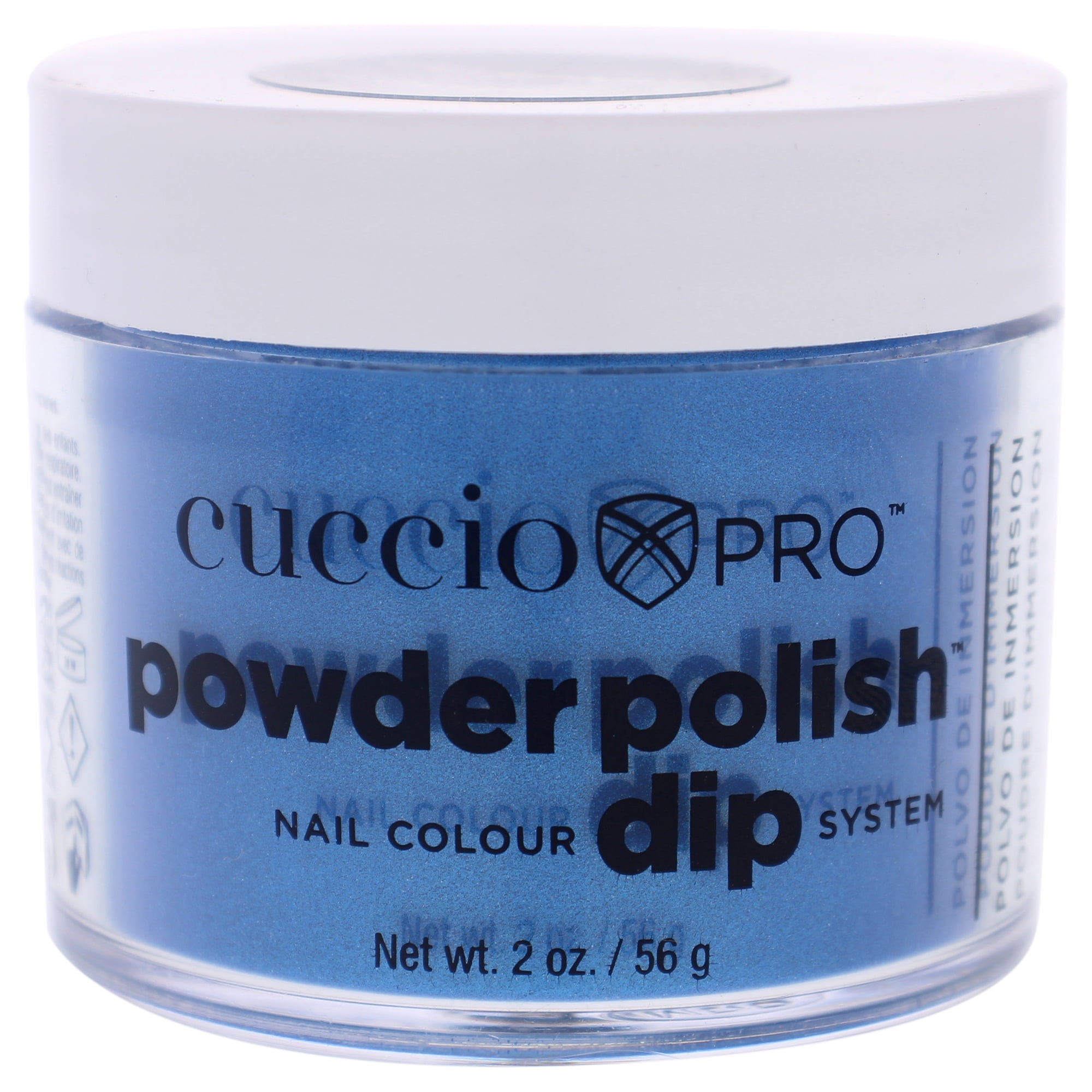 Cuccio Pro Powder Polish Nail Colour Dip System Deep Blue with Blue Mica, 1.6 oz Nail Powder