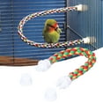 thumbnail image 1 of Fdit Bird Stand Colorful U-Shape Cotton Rope Standing Climbing Bar Chewing Toy, 1 of 8