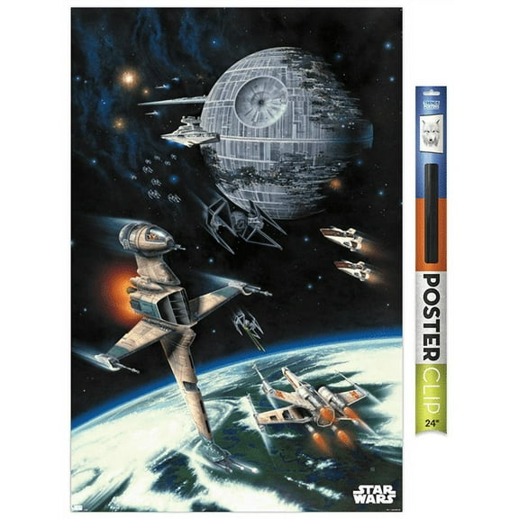 Star Wars: Return of the Jedi - Space Battle Wall Poster, 22.375" x 34"