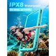 thumbnail image 2 of Funda para teléfono APRUT, 7,5 pulgadas, IPX8, impermeable, para esnórquel, color cian, 2 of 8