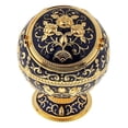 thumbnail image 2 of segolike Wind Ashtray, Portable Mini Ashtray Made of , Round Ball, Embossed Pattern, Royalblue Rose, 2 of 9