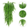 thumbnail image 3 of Raindrops 2Pcs Fake Plants Leaves Green Hanging Decor for Easy Maintenance, 3 of 7