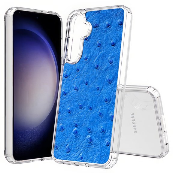 TalkingCase Slim Fit Phone Case Compatible for Samsung Galaxy S25 Plus(Not S25/ S25 Ultra), Blue Ostrich Print, Lightweight,Flexible, USA Print