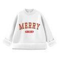 thumbnail image 4 of Fiaer Merry Christmas Women's Sweater Lined Warm Knitted Pullover Oversized Thermal Long Sleeve Loose Fit Crew Neck Warm Xmas Tops White XL, 4 of 5