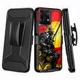 thumbnail image 1 of DALUX V Hybrid Kickstand Holster Phone Case Compatible with Motorola Moto G Power 5G (2023) - Red Samurai Cloud, 1 of 3