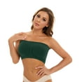 thumbnail image 5 of VISALY bandeau bras for women Plus Size Strapless Bras, Women's Sports Bra Breathable Sleep Yoga Cotton Bra Strapless Fitness, Built In Bra Tank Tops Plus Size Swim Tops Built In Bra, Green,XL, 5 of 10