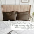thumbnail image 3 of Southshore Fine Living, Inc. Pillow Cases Set of 4, Fits Full, Twin, Queen Pillows, Chocolate Brown, 3 of 8