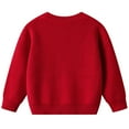 thumbnail image 4 of Gubotare Sweater for Toddler Girl Girl's Crewneck Fall Sweaters Kids Long Sleeve Slouchy Cute Pullover Size 1T 2T (Red,1-2 Years), 4 of 7