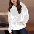 thumbnail image 2 of Cute Hoodies for Teen Girls Camouflage Girls Oversized Colorblock Sweatshirts Kids Fashion Fleece Drop Shoulder Pullover 5-14 Years School Uniform Sweater, 2 of 6