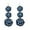 Dark Blue, variant on Boho Camellia Flower Dangle Hook Long Earrings for Women Blossom Layered Tassel Dangling Drop Golden Plated Huggie Hoops Earring Chic Jewelry Gifts Wedding Bridal