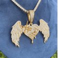 thumbnail image 3 of DUBSS Iced Out Heart Wings Necklace Pendant for Women Real Gold Plated Cubic Zirconia Hip Hop Jewelry, 3 of 5