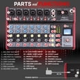 thumbnail image 2 of Mezclador de audio inalámbrico para DJ Pyle PMX848BT Bluetooth de 8 canales, 2 of 7