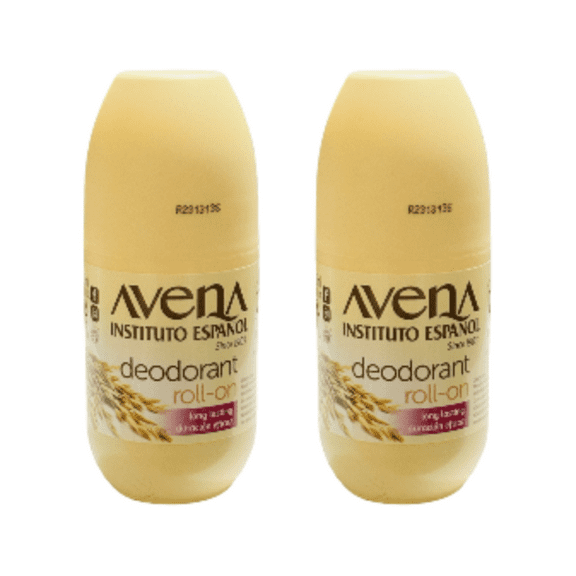 2 Pack Avena Long Lasting 24 Hours 100% Natural Roll-On Deodorant Alcohol Free
