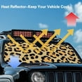 thumbnail image 5 of Uorisanigo Windshield Sun Shade, Shade Heat Shield for Jeeps, Yellow Leopard Print Windshield Cover for Jeep Wrangler, Auto Sunshade Compatible with 1997-2017 Jeep Wrangler TJ JK JKU 2/4 Doors,1Pc, 5 of 7