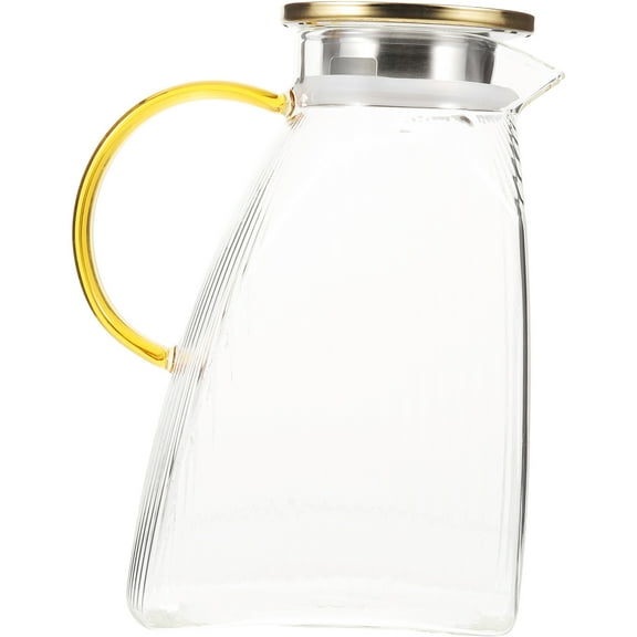 Niceauty Large Capacity Glass Water Pitcher, Assorted Color, Stainless Steel, Easy to Store, Practical Design