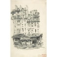 thumbnail image 2 of Charles Bargue 11x14 Gold Ornate Wood Frame and Double Matted Museum Art Print Titled - Houses (1845), 2 of 4
